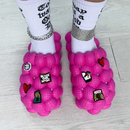 2025 Summer New Bubble Slippers Women Toe-covered Massage Sandals Creative Peanut Shoes Herringbone Slippers Beach Flip Flops