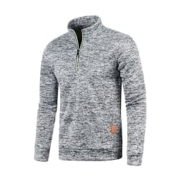 Men Sweatshirts Spring Thicker Pullover Half Zipper Pullover for Male Hoody Outdoor Sweatshir Autumn Solid Color Turtleneck Swea
