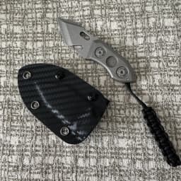 EDC DC53 Titanium Alloy Crowbar with Carbon Fiber Sheath Bottle Opener Outdoor Camping Multifunction Tools
