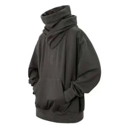 HKSH Heavy Industry Spring Autumn Men's Tide Stacked Collar Sweatshirt Hooded Hoodies Loose Casual Solid Color Punk Coats HK0797