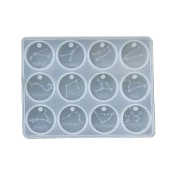 Keychain Pendant Twelve Constellation Silicone Mold For DIY Epoxy Resin Casting Creative Earrings Jewelry Pendants Making Molds