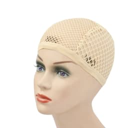1pc Black/Blonde 4 clips Stretch Mesh Cap Big Hole Weaving Cap for Making Wigs