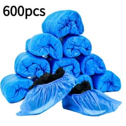 100-600PCS Disposable Shoe Cover PE Waterproof Shoe Cover Non-slip Foot Cover Indoor For Construction Workplace Carpet