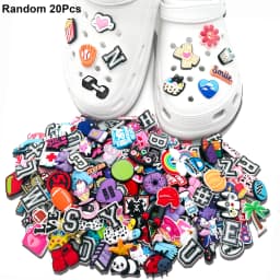 Random 10-200Pcs Shoe Charms , PVC Shoe Decorations Accessories for Christmas, Birthday, Party, Gift Shoes Pins for Men Women
