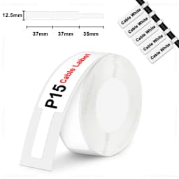 Marklife P15/P12/P11 Label Printer White Label Paper 12*40mm Transparent Label Sticker Waterproof Adhesive Tape for D30 Labeller