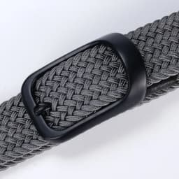 3.4cm Width Man Nylon Belt Elastic Belt Man Stretch Casual Sport Metal Pin Buckle Golf Belt Black Coffee Blue 105 115 125cm