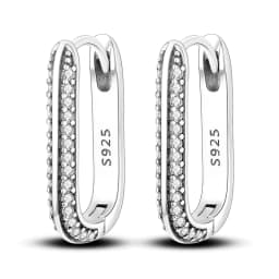 925 Sterling Silver Gold Color Circular Hoop Earrings Golden Earring Fit Original Charms Diy Fine Jewelry For Fashion Women
