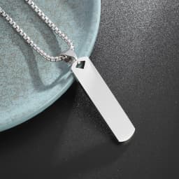 Hot Sale Pendant Smooth Plate Tag Men Retro Necklace Jewelry