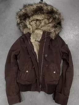 Autumn Winter Vintage Windproof Hooded Jacket Lambswool Lining Warm Zipper Hoodie Women Cotton Brown Zipper Jackets Y2k Coat