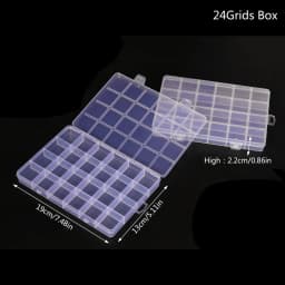15/24/28Grids Transparent Plastic Organizer Box Jewelry Beads Storage Container DIY Crafts Earring Jewelry Rectangle Box Case