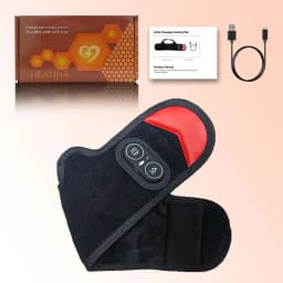 36pcs LED Beads 660&850nm Red Light Heating Belt Ankle Guard Band 3 Levels Heating and Vibration Ankle Wrap Foot Protection Tool