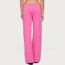 Women Drawstring Wide Leg Sweatpants Casual Loose Flared Trousers Solid Color High Waist Jogger Pants Streetwear Lounge Wear