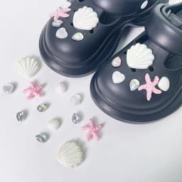 18pcs Starfish Shell Marine Series Shoe Charms Accessories for Clogs Slide Sandals Shoe Decoration Buckle Pins Boys Girls Gifts