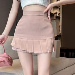 Summer Sexy Ruffle Wrap Hip Skirts for Women Fashion High Waist Slimming Short Skirt Ladies Simple Commute Tierred Skirts Female
