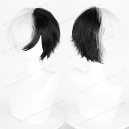 Anime 30cm Short Straight Cosplay Wig Black White Green Brown Purple Blue Gray Red Gold Man Women Heat Resistant Synthetic Hair