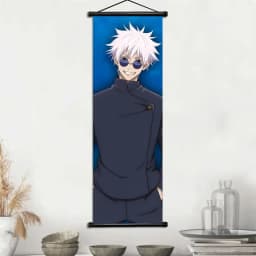 Jujutsu Kaisen Gojo Satoru & Geto Suguru Anime Art Fabric Wall Hanging Scroll Home Decor