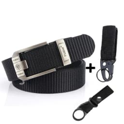 Luxury Metal Automatic Buckle Canvas Belts For Men Thick Tough Nylon Webbing Waistband Outdoor Jeans Pants Tactical Belt Hiking