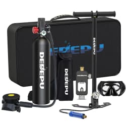 DEDEPU 1L Scuba Diving Tank Professional Diving Equipment Underwater Breathing Scuba Tank Oxygen Cylinder 15-25 Minutes