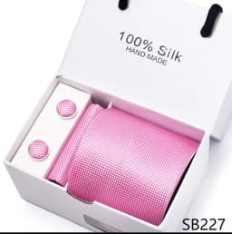 Classic Style 65 Colors Sales Silk Tie Handkerchief Cufflink Set Men Necktie Box Solid Color Sky Blue Fit Wedding Office Cravat