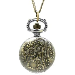Bronze Crown With Small Delicate Small Transparent Clamshell Pocket Watch Necklace Women's Pocket Watch Gift Pocket Cheap