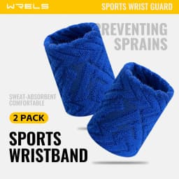 WRELS Sweatbands Wristbands Absorbent Breathable Quick Dry Elastic Soft Tennis Basketball Gym Fitness Training Sports Wrist Band