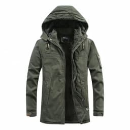 Winter Mid-length Jackets Men Military Fur Lined Thicken Warm Windbreaker Coats Mens High Quality Outdoor Tactical Parka Outwear