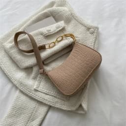 Popular Retro Gentle Temperament Small Square Bag 2024 Autumn Shoulder Handheld Fashion Casual Yankee Underarm Small Square Bag