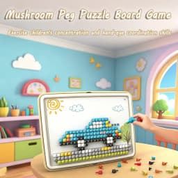 Kid Mushroom Nail Puzzle Creative Activity Toy Montessori Concentration Trainting Fine Motor Skills Development Intelligent Game