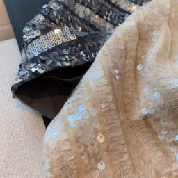 High Waist A-Line Skirt Women's Sequin Stripes Slimming Half Skirt Commute Casual High Waist Polyester Fiber Skirt