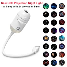 Romantic LED Starry Sky Night Light USB Powered Saturn Galaxy Projector Lamp for Car Roof Party Room Ceiling Decor Plug and Play