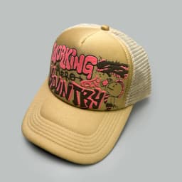 Cartoon Character Graffiti Printed Letter Baseball Hats New Unisex Sunshade Color Block Breathable Versatile Mesh Trucker Caps