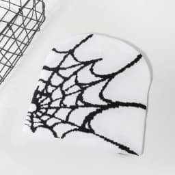 Knitting Spider Web Design Hat Skullies Beanies for Men Women Pullover Pile Cap Y2k Goth Warm Beanie Hats New Hip-hop Street Cap
