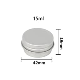 5-10pcs 5g - 100g Empty Aluminum Tins Cans Silver Metal Round Cans with Screw Lid for Salve Spices Candles Lipstick