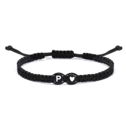 26 Letters Initial Heart Bracelets Handmade Adjustable A-Z Name Braided Bracelets For Women Men Friendship Jewelry