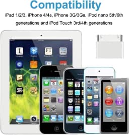 USB C Lighting To 30Pin Adapter Type-c 8Pin To 30 Pin Charging Sync Converter for IPhone 4 4S IPad 2 3 IPod Touch Charger Cord