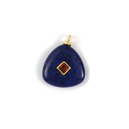 1 Piece Brass & Cubic Zirconia Natural Stone Geometric Charms 18K Gold Plated Olivary Round Pendant For DIY Necklace Making