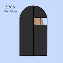 5PCS Dustproof Clothing Covers Waterproof Clothes Dust Cover Coat Suit Dress Protector Hanging Garment Bags Closet Organizer