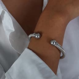Liora Simple Twisted Cuff Bracelets For Women Men 316L Stainless Steel Round Wristband Bangle Unisex Fashion Waterproof Jewelry