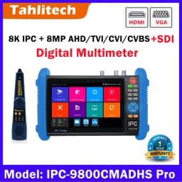 IPC-9800MOVTADHS Pro IPC Tester Support 8K IPC Camera And VGA 8MP AHD CVI TVI Test Wifi PTZ Cable Tester HDMI PoE CCTV Tester