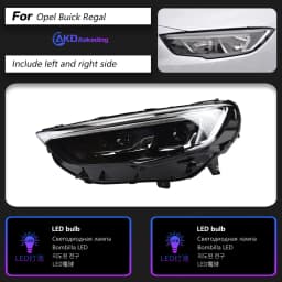 AKD Head Lamp for Opel Buick Regal LED Headlight 2016-2019 Headlights Regal DRL Turn Signal High Beam Angel Eye Projector Lens