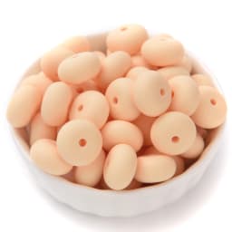 14mm 50Pcs Mini Abacus Silicone Beads Food Grade Saucer Loose Beads for Baby Teether Necklace Pacifier Clip Jewelry Making