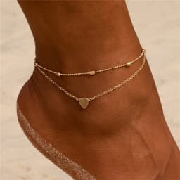 Modyle 2024 New Bohemia Handcuffs Anklet Multilayer Silver Color Foot Chain Fashion Ankle Bracelet For Women Beach Jewelry