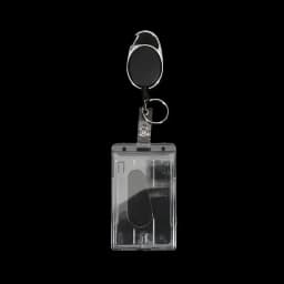 Transparent Double Cards Slots ID Tag Badge Holder with Badge Reel 2 Cards Storage Organizer Employee Pass Work Card Case Sleeve