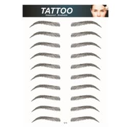 Brown Eyebrows Makeup Tattoo Sticker Water-based Hair-liked Waterproof Long Lasting False Stickers for Brow Grooming Shaping