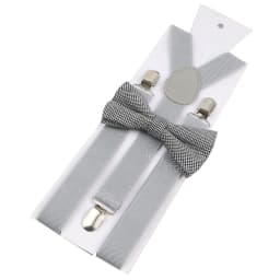 Adjustable Elastic Leather Suspenders Bowtie Set Men Women Sage Green Braces Straps For Wedding Y-Back Shirt Accessories Gift
