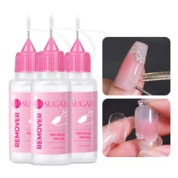 UR SUGAR 15ml Remover For Solid Tips Gel False Nail Tips Solid Adhesives Gel Remover Press On Nails Gel Fake Tips Remover Tools