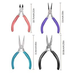 4pcs/1pcs Jewelry Pliers Tool Kit Includes Needle Round Wire Cutter And Curved Nose Pliers For Jewelry Beading Repair Supplies