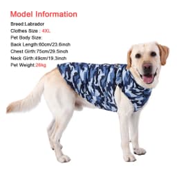 4XL-6XL Large Dog Jacket Clothes Winter Waterproof Coat For Big Dogs Vest Costume Camouflage Print Golden Retriever Pet Overalls