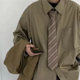 Brown retro tie women's fruit green coffee handmade casual shirt candy colored trendy versatile tie