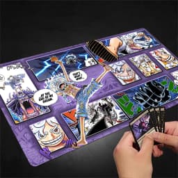 Boardgame- One Piece OPCG Luffy Playmat with Stitched Edges Custom One Piece Mouse Pad Desk Accessories for Gamers Desk Mat